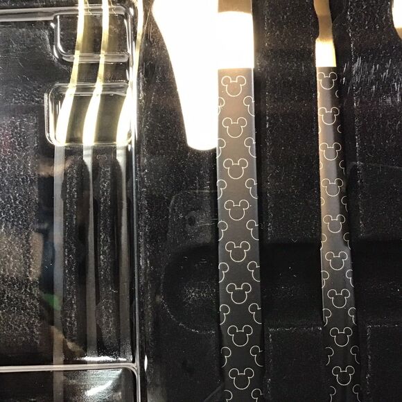 Disney Parks 50th Luxe Mickey Mouse Icon Black Gold Silverware Flatware 20 Piece - Picture 5 of 5